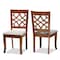 Baxton Studio Mael Modern and Contemporary Grey Fabric and Walnut Brown Finished Wood 2-Piece Dining Chair Set 183-10542-Zoro - alternate 1